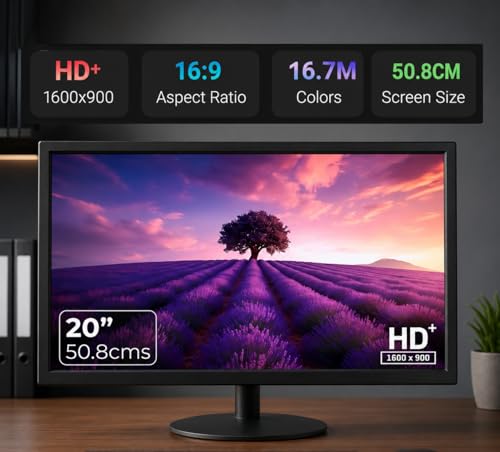 Image of lavya Core i5 Desktop Computer PC CPU | Core i5-4GEN (4590-Processor, 3.70 GHz) 8 GB RAM | 128 GB SSD /RGB Keyboard+Mouse /20 Monitor /WiFi | HDMI | USB 3.0| Windows 10 Pro & Office 21 /2 Year Warranty