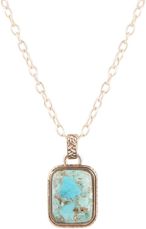 Barse Credence Genuine Turquoise Pendant Necklace
