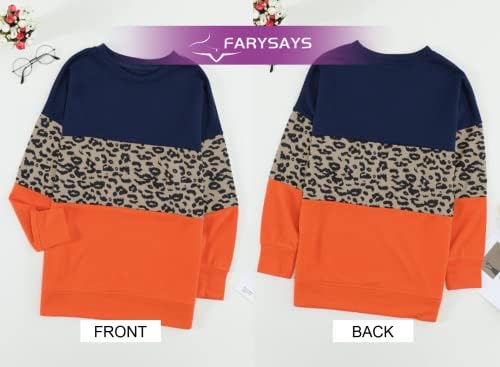 FARYSAYS Women's Casual Crewneck Sweatshirt Long Sleeve Loose Side Split Pullover Tops 4 FARYSAYS Women's Casual Crewneck Sweatshirt Long Sleeve Loose Side Split Pullover Tops