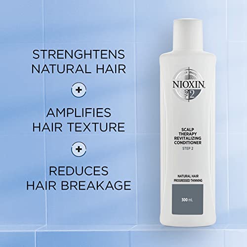 Nioxin System 2 Scalp Therapy Conditioner With Peppermint Oil, Treats Dry Scalp, Provides Moisture Control & Balance, For Natural Hair With Progressed Thinning, 33.8 Fl Oz #TOP2
