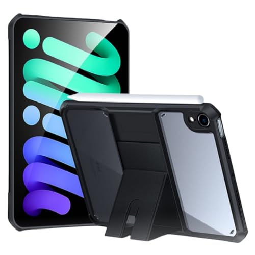 2024 iPad mini7 ケース (A17 Pro、2024) 透明 2021 iPad Mini6 ケース クリア スタンド付き 耐衝撃 iPad mini 第6世代 カバー 背面 はめ込み iPad mini 7 mini 6 透明ケース