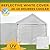 New Yard Carport, Heavy Duty Carport with Roll-Up Door & Removable Sidewalls, Portable Garage for Car, Truck, Boat, All-Season Car Canopy in Reflective Cooling White (10x20)