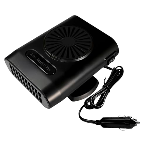 Amesor Calefactor Portátil para Coche - Rotación 360 Grados 12V/24V Para Descongelación | Accesorios para Calefacción Interior de Coche Camión Camping Invierno Deshielo Parabrisas