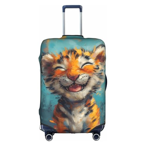 happy tiger Elastic Travel Luggage Cover Travel Suitcase Protective Cover