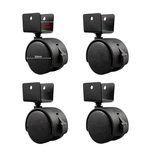 Roulettes de lit en PP de qualité supérieure avec frein robuste pour mobilier, lot de 4