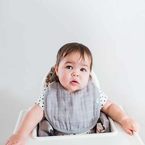 green sprouts Absorbent Organic Cotton Muslin Bibs, 0-12mo Hypoallergenic, STANDARD 100 by OEKO-TEX Certified, Tested for Hormones - Thumbnail 2