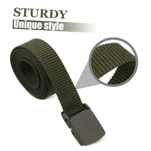 4pcs Mens Heavy Duty Tactical Belt Adjustable Nylon Web Belt for Outdoor Work Hiking and Adventure3
