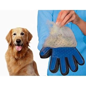 Pet Hair Remover Glove - Gentle Pet Grooming Glove Brush - Deshedding Glove - Massage Mitt with Enhanced Five Finger Design - Perfect for Dogs & Cats with Long & Short Fur - 1 Pack (Right-Hand), Blue Pet Hair Remover Glove – Gentle Pet Grooming Glove Brush – Deshedding Glove – Massage Mitt with Enhanced Five Finger Design – Perfect for Dogs & Cats with Long & Short Fur – 1 Pack (Right-Hand), Blue