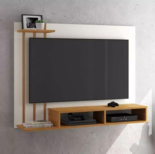 PAINEL PARA TV DE 48 POLEGADAS DUBAI - OFF WHITE/NATURE