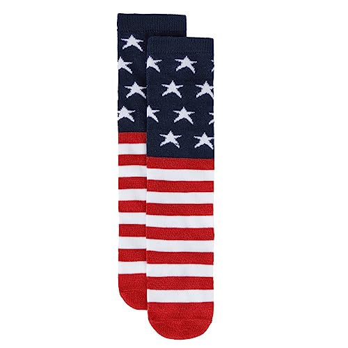 Zando American Flag Baseball Socks Girls Soccer Socks Youth Breathable Knee High Sock For Girls Independence Day Socks Cotton Boys American Flag Socks Kids Tube Socks 04 American Flag One Size #TOP1