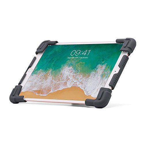 Capa Universal protetora para tablets 7-7.9 polegadas, Silicone, anti choque, base de apoio, Cinza E