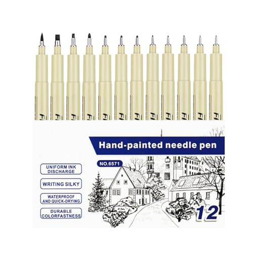 Lápiz de dibujo artístico: diseño de bolígrafo premium, tinta resistente al agua, resistente a la decoloración, control de líneas precisas, accesorios creativos versátiles | Para dibujar, ilustración