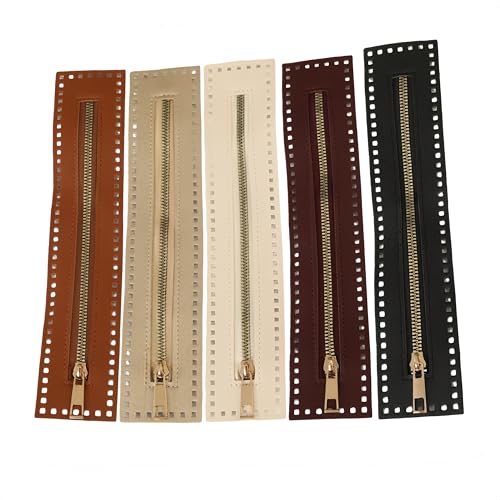 DKUWBJAS Zippers for Sewing, 10.6 Inch Close-End Crochet,Durable Zippers with Holes for Bags and Purses, Ideal for DIY Handmade Craft Projects