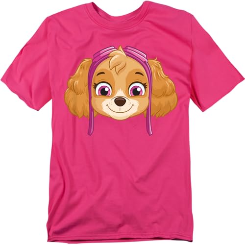 Popfunk Paw Patrol Skye Large Face Unisex Adult T Shirt Hot Pink Medium