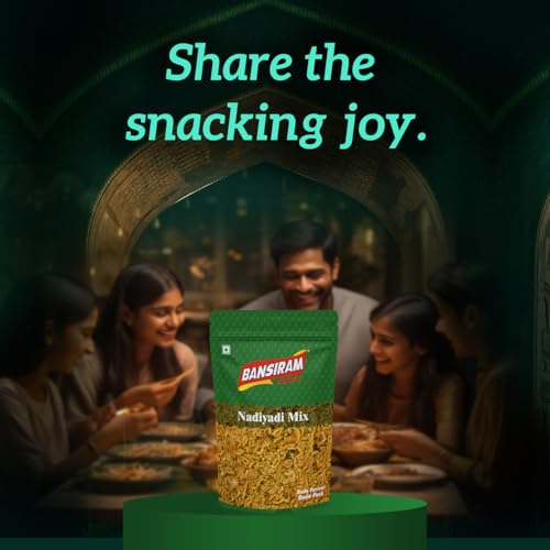 Image of Bansiram Namkeen Nadiyadi Mix | Gujarati Snack | Tea- Time Munchies | Party Mix | Healthy and Delicious | Spiced & Flavorful - 400gm