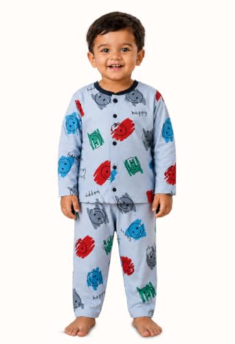 Image of 3BROS BodySuit /Dress for Boys /Girls Full Pajama & Casual Full Sleeves Night Suit Top Combo Kids Set