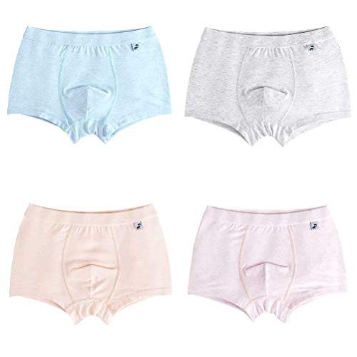Wxian Boys 4 Pack Underwear Cotton Breathable Boxer Briefs