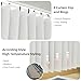 Treatmentex Folding Door Curtains White 100% Blackout Pleated Curtains with Hooks for Door Way, Accordion Style Closet Drapes, 42