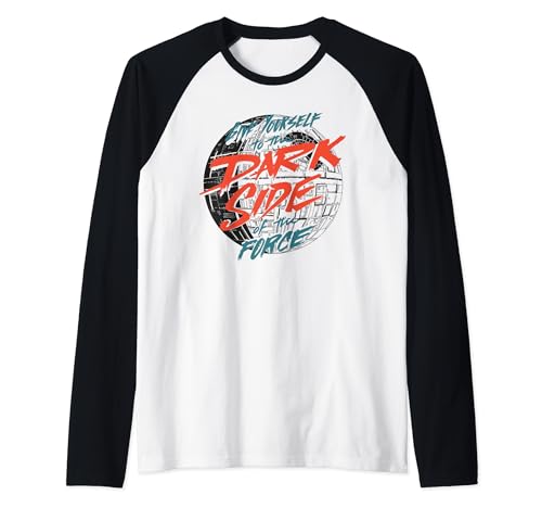 T-shirt Star Wars Death Star raglan de baseball vêtement geek coton noir gris