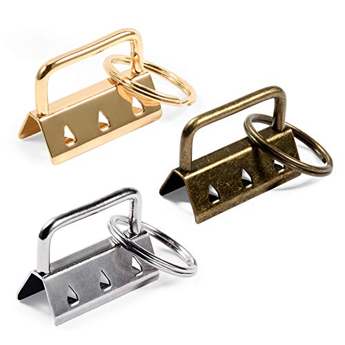 SPEEDWOX ヒモ留め金具 エンドパーツ 紐留め ジャンプリング付き 25個 3色 ニッケル 金古美 ゴールド 平ヒモ用 ワニカン 留め具 ワニグチ ひも留 バッグ用止めくわえカン 基礎 ストラップ キーホルダー 手芸用品 アクセサリー製作 手作り ハンドメイド