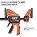 Klein Tools 47558 Speed-Klamp 24-Inch, 300-Pound Clamping Force, Clamp/Spreader, Pivoting Pads, One-Handed-Operation for Woodworking and Metal Projects