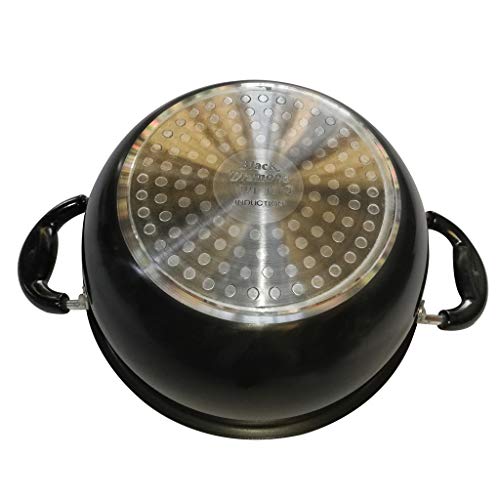 Image of Black Diamond 3 mm Hard Anodised Baby Kadai with Lid (with Induction) - 1.5Litre