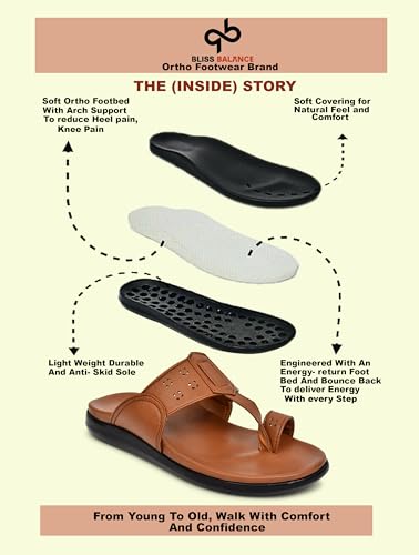 Image of Kolhapuri & Puneri Ethnic Chappal With Super Soft Cushioned Footbed|Ortho & Doctor Comfortable Lightweight Anti-Slip Sole Slipper|Traditional Stylish Ethnic Sandal for MenBB1069