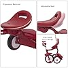 UBRAVOO Baby Tricycle, Foldable Toddler Trike with Pedals, Cool Lights, Durable Wheels and Comfortable Seat, Baby First Walker Trike for 1-5 Years Old Girls, Boys(Red) #2