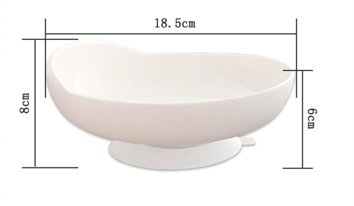 Assiette à cuillère avec base à ventouse pour personnes handicapées, bols pour personnes âgées, bol adaptatif, assiette à cuillère anti-déversement pour personnes âgées, handicapées parkinsoniennes