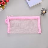 Novedad: si Estuche para lápices de hilo neto Estuche para lápices de alta capacidad Estuche para bolígrafos para estudiantes Novedad Papelería simple Bolsa Kawaii Útiles escolares Kawaii, estuche para lápices