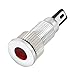 Aexit J8-170P DC12V Lighting fixtures and controls 8mm Thread Dia Metal Shell Flat Head Red LED Signal Indicator Light