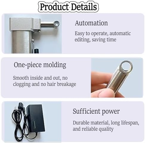Electric Dreadlock Machine Kit for DIY Locs, Quick & Easy Braiding Hair, 6-16mm Crochet Twisting Tool, Efficient Dreadlock Maker for Perfect Styles