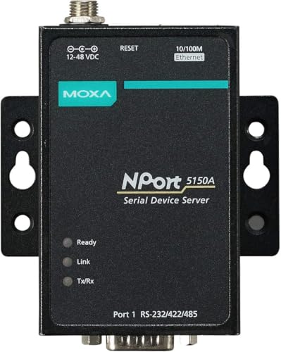 Image of Moxa NPort 5150A - 1 Port RS-232 /422 /485 Serial Device Server, 0 to 60C Operating Temperature