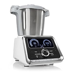 Klarstein GrandPrix - Impastatrice Planetaria, Robot da Cucina Multifunzione, Vaporiera, Planetaria con Tritacarne, 500/1000W, Ciotola in Acciaio Inox, 2,5L, 12 Velocità, BPA FREE, Bianco