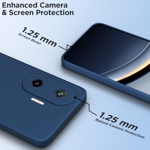 Image of Outlouders Back Cover for Poco F7 5G | Camera Protection | Durable Soft Matte Silicone Bumper Case (Blue)