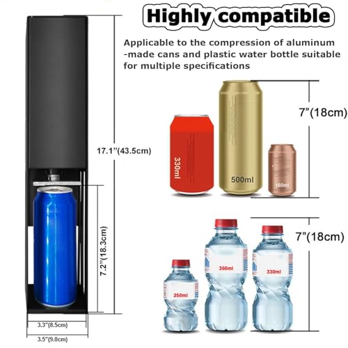 Electric Can Crusher,12oz&16oz Metal Aluminum Can Crushers for Recycling, Trash Compactor for Alumin