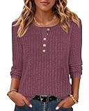 COHÉRENCE : Les pulls légers pour dames peuvent être portés seuls ou comme couche intérieure d'une veste. En outre, les hauts à manches longues sont parfaits pour être associés à des leggings, des jeans ou des pantalons