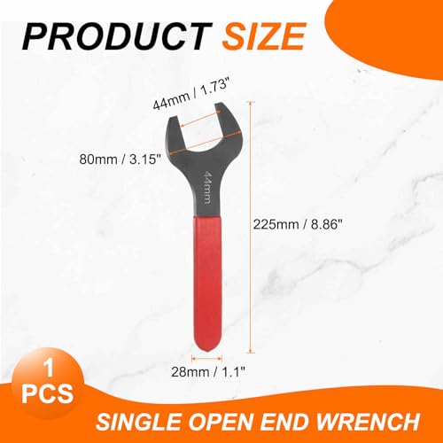 HARFINGTON Single Open End Wrench 44mm Metric 15 Degree Offset Angle U-Shaped Open Ended Spanner Small Flat Head Blackening Wrench with Red Shank for Automotive Repair Furniture Assembly by HARFINGTON - Used condition - Image 2