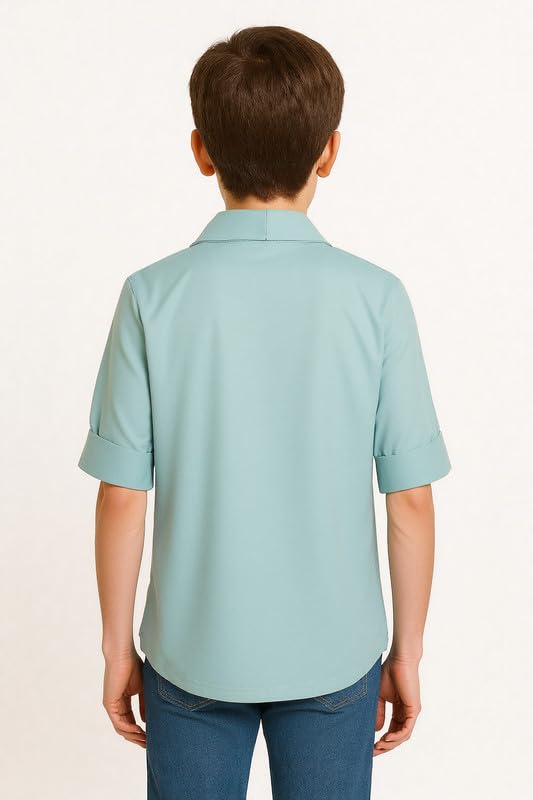 Image of Boys Full Sleeves Solid Shrug and T-Shirt