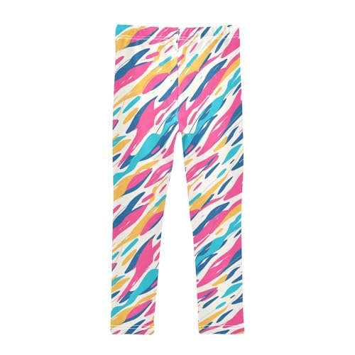 KLL Camouflage Pattern Trendy Style Little Girls Cotton Leggings Casual High Waisted Athleisure Pants Exercise2