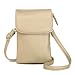 MINICAT Roomy Pockets Series Small Crossbody Cell Phone Purse Wallet Bag With Magnetic Button(Gold)