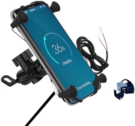 Suporte de Celular para Moto com Carregador USB Resistente, Imper...