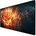 Tappetino Mouse XXL 1200 x 600 mm, Tappetino Mouse arancione, Impermeabile fiamma Scrivania Desk Mat con Bordi Cuciti e Base in Gomma Antiscivolo per Scrivania Computer, Laptop, Regalo Uomo F1-260 immagine