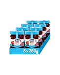 Hero Light Confettura di Frutti di Bosco Light, 8 Vasetti da 280 gr, Marmellata e Confettura Extra, Frutta di Alta Qualità, Senza Conservanti e Coloranti, Pochissime Calorie per Porzione