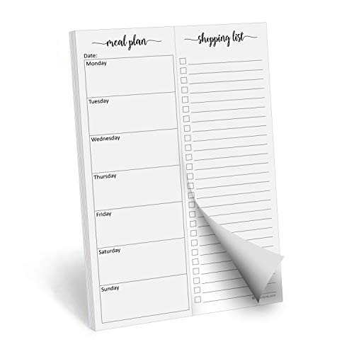 321Done Magnetic Meal Planning Notepad - Made in USA - Fridge Weekly Menu Planner Tear-Off Simple...