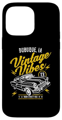 Dubuque Iowa USA Vintage Vibes - Coche clásico envejecido Carcasa para iPhone 14 Pro Max