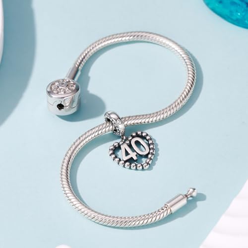 Image of 925 Sterling Silver Number Charm fits Pandora, Gift for Women