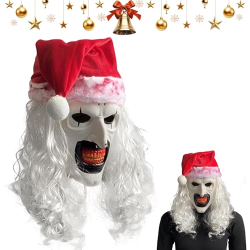 Art the Clown Maske Terrifier Art Der Clown Maske Weihnachten Halloween gruselige Mas-ke Der Clow-n Maske für Erwachsener Cosplay Maske Kostüm-Requisiten für Erwachsene