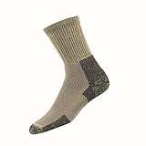Thorlos Unisex KX Hiking Thick Padded Crew Sock, Khaki, Medium