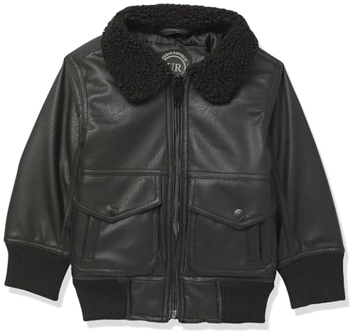 Image of URBAN REPUBLIC Baby Boys' Boys Faux Leather Aviator Sherpa Jacket